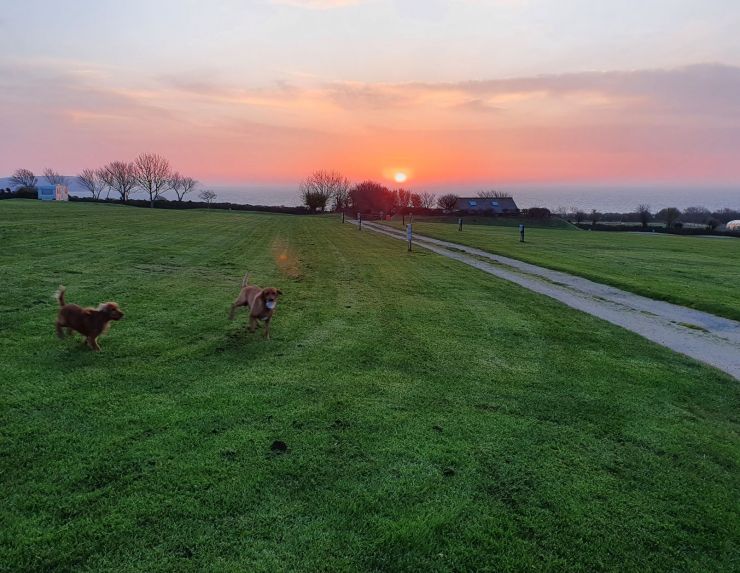 Sunrise over the campsite