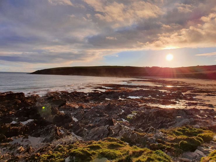 Sunset over Towan beach